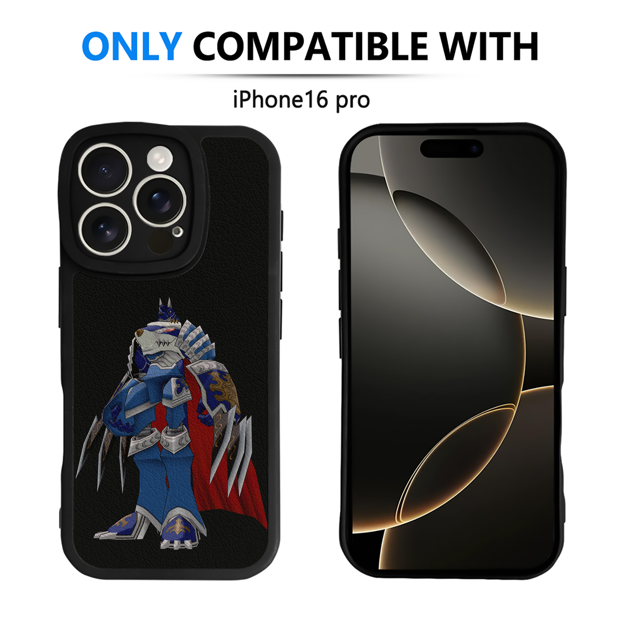 （画像用） Digimon デジタルモンスター/デジモン 【iPhone 16シリーズ対応】シリコンスマホケース（レザー調） 材質：シリコン